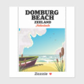 Domburg Beach Zeeland Domburg Beach Aufkleber (Blatt)