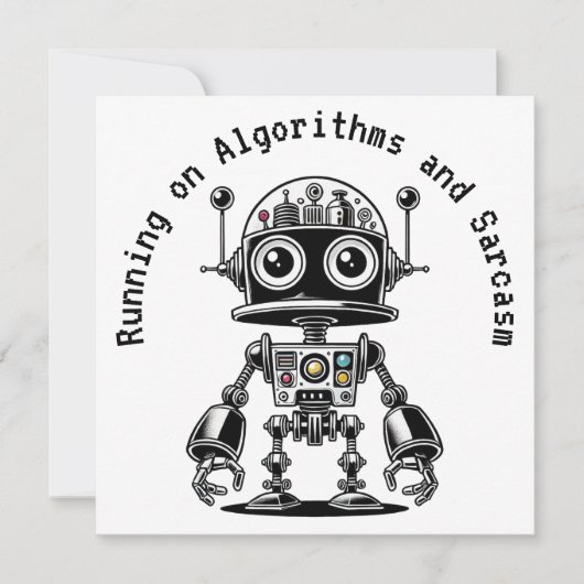 Dome Head Robot - Auf Algorithmen & Sarcasm laufen (Vorderseite)