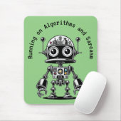 Dome Head Robot - Auf Algorithmen & Sarcasm laufen Mousepad (Mit Mouse)
