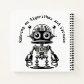 Dome Head Robot - Auf Algorithmen & Sarcasm laufen Notizblock (Rückseite)