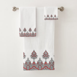Dome of India Gemustert Design Badhandtuch Set