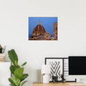 Dome of Santa Maria del Fiore Cathedral in warm Poster (Heimbüro)