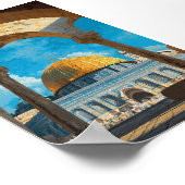 Dome of the Rock - Majestic Islamic Architecture A Poster (Ecke)