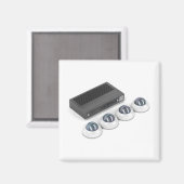 Dome-Sicherheitskameras und digitaler Videorecorde Magnet (Vorderseite/Rückseite)