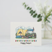 Dome Tent Camper Camping Apparel Postkarte (Stehend Vorderseite)
