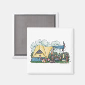 Dome Zelt Camper Camping Magnete Magnet (Vorderseite/Rückseite)