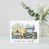 Dome Zelt Camper Camping Postkarten (Stehend Vorderseite)