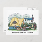 Dome Zelt Camper Camping Postkarten (Vorne/Hinten)