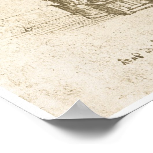 Domed Churches, Leonardo da Vinci, 1488 Poster (Ecke)