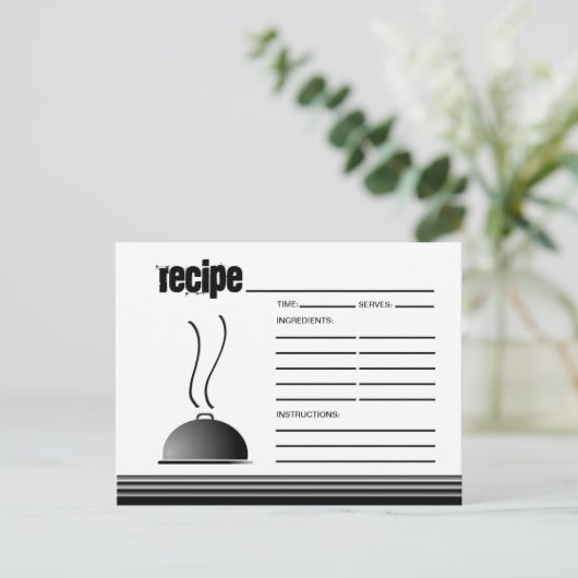 Domed Serving Platter Recipe Card Postkarte (Stehend Vorderseite)