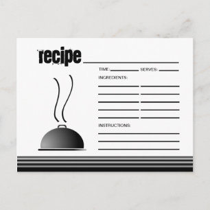 Domed Serving Platter Recipe Card Postkarte