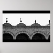 Domes of Cairo Mosque B&W Poster (Vorne)