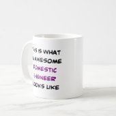domestic engineer, awesome kaffeetasse (Vorderseite Links)