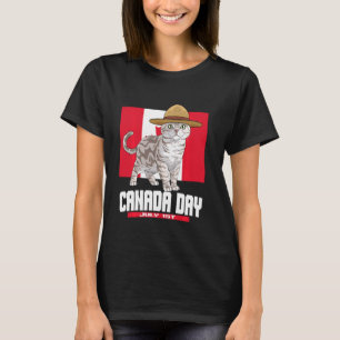 Domestic Shorthair Canada Day 1. Juli Patriotic C T-Shirt