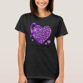 Domestic Violence Awareness Heart Leopard Purple r T-Shirt (Vorderseite)