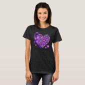 Domestic Violence Awareness Heart Leopard Purple r T-Shirt (Vorne ganz)