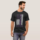 Domestic Violence Awareness Purple USA Flag End Th T-Shirt (Vorne ganz)