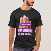 Domestic Violence Awareness Stop Violence End Sile T-Shirt (Vorderseite)
