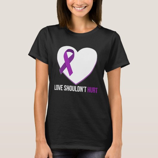 Domestic Violence Awareness Survivor  Heart T-Shirt (Vorderseite)