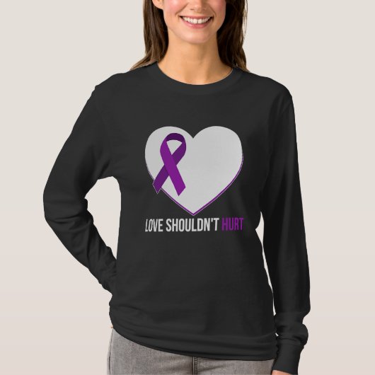 Domestic Violence Awareness Survivor  Heart T-Shirt (Vorderseite)