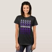 Domestic Violence Awareness Survivor purple ribbon T-Shirt (Vorne ganz)