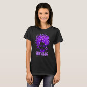 Domestic Violence Women purple butterflies Survivo T-Shirt (Vorne ganz)
