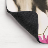 Domesticated British Alpine Ziege (Kind). Schwarz Mousepad (Ecke)