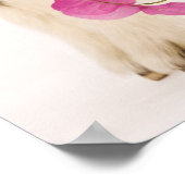 Domesticated British Alpine Ziege (Kind). Schwarz Poster (Ecke)