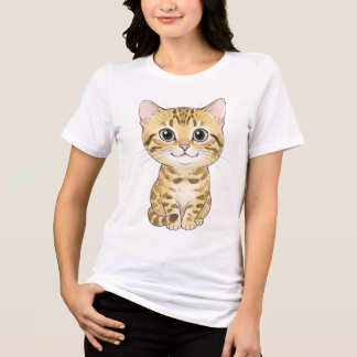 Domestizierter Spitzenprädator: Süße Bengalkatze Tri-Blend Shirt