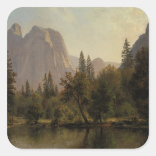 Domgestein, Yosemitetal Albert Bierstadt Quadratischer Aufkleber