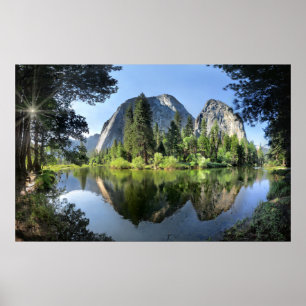 Domgesteine über dem Merced River - Yosemite Poster