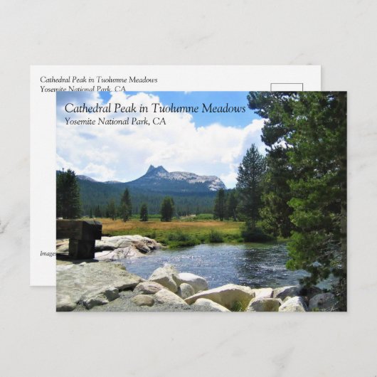 Domgipfel in Tuolumne Meadows, Yosemite, CA P Postkarte (Vorne/Hinten)