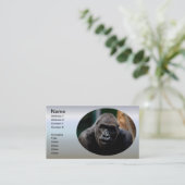 Dominant Primat Gorilla Ape Visitenkarte (Stehend Vorderseite)