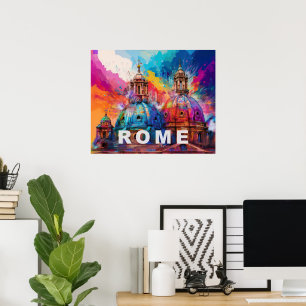 Dominante Rom - Abstrakte Kunstdruckerei Poster