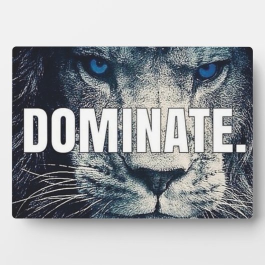 Dominate - Lion Motivierend Fotoplatte (Vorderseite)