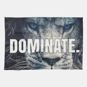 Dominate - Lion Motivierend Handtuch