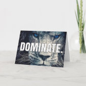 Dominate - Lion Motivierend Karte (Vorderseite)