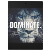 Dominate - Lion Motivierend Klemmbrett (Rückseite)