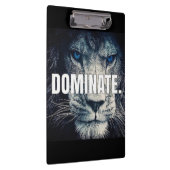 Dominate - Lion Motivierend Klemmbrett (Rechts)