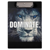 Dominate - Lion Motivierend Klemmbrett (Vorderseite)
