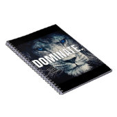 Dominate - Lion Motivierend Notizblock (Rechte Seite)