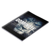 Dominate - Lion Motivierend Notizblock (Linke Seite)