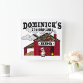 Domincks GRILLEN-Uhr Quadratische Wanduhr (Zuhause)