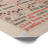 Domine Antiphon - Manuskript für mittelalterliche Poster (Ecke)