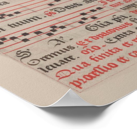 Domine Antiphon - Manuskript für mittelalterliche Poster (Ecke)