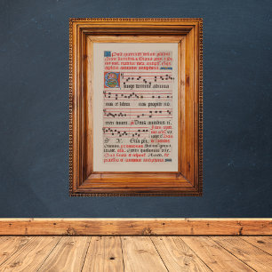 Domine Antiphon - Manuskript für mittelalterliche  Poster