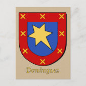 Dominguez Ancestral Heraldic Shield Postkarte (Vorderseite)