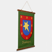 Dominguez Ancestral Heraldic Shield Wandteppich Mit Holzrahmen (Gewinkelt)