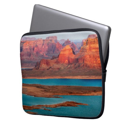 Dominguez Butte & Lake Powell, Utah Laptopschutzhülle (Vorderseite Links)