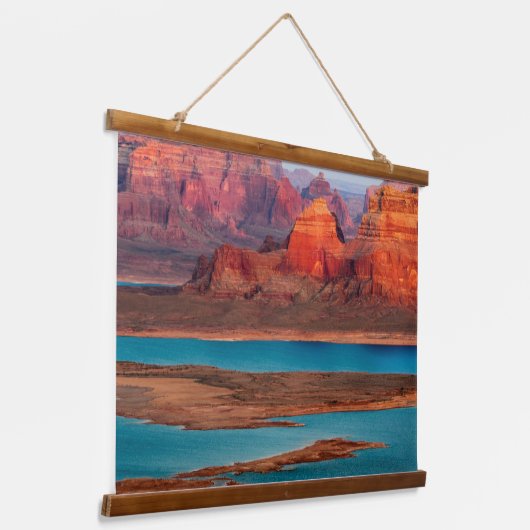 Dominguez Butte & Lake Powell, Utah Wandteppich Mit Holzrahmen (Gewinkelt)